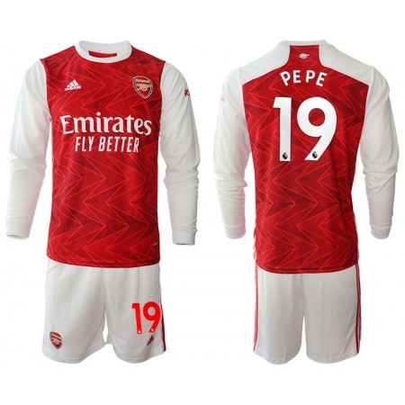 Fußballtrikots Arsenal Nicolas Pepe 19 Kinder 2020-2021 Langarm Heimtrikotsatzsatz kaufen